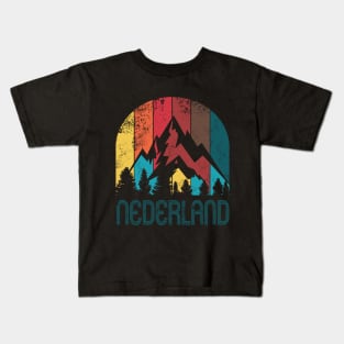 Retro City of Nederland T Shirt for Men Women and Kids Kids T-Shirt